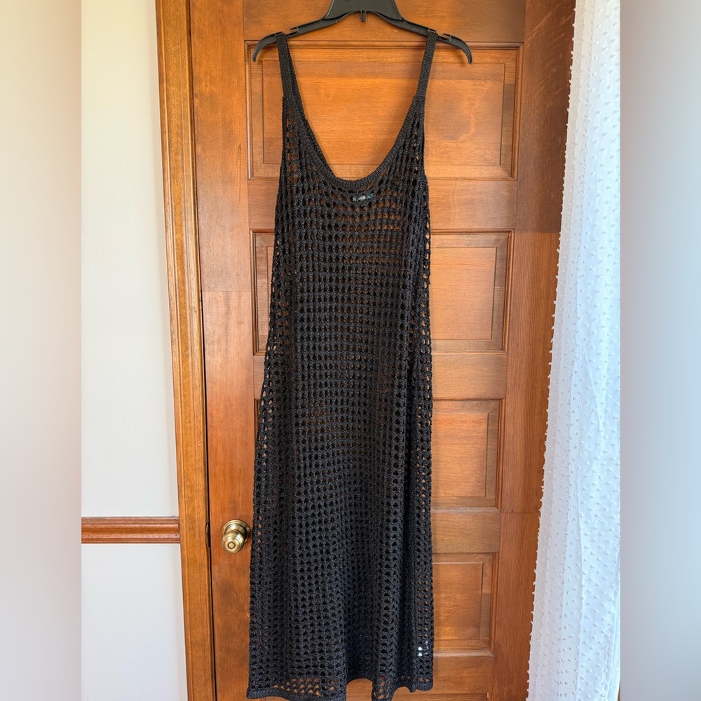 Wild Fable Black Crochet Maxi Swim Coverup - Picture 3 of 6